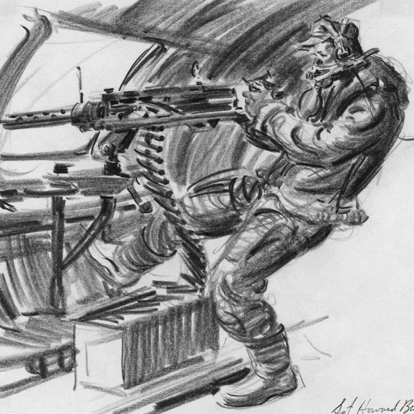 SKETCHES FROM THE FIRST GREAT LAND BATTLE OF WW2 : GUADALCANAL